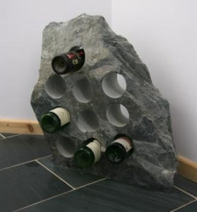 Rustic Slate Wine Racks - Ten slate wine bottle holders