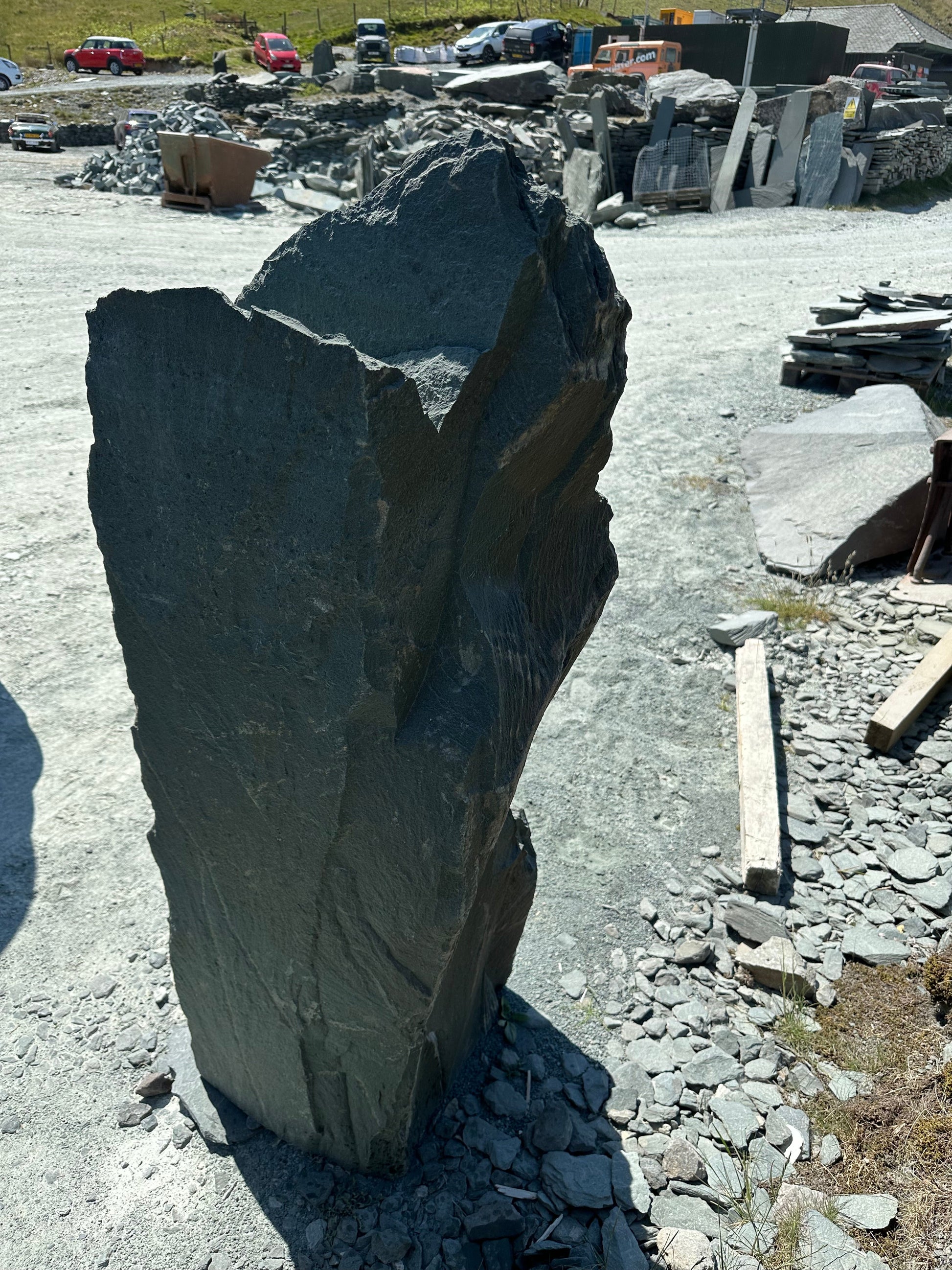 slate standing stone for garden