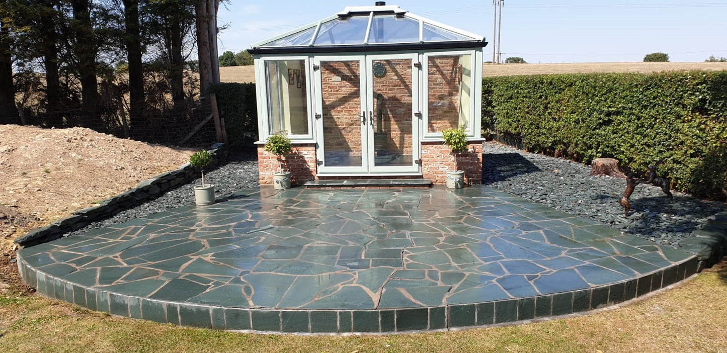 crazy paving slate tiles