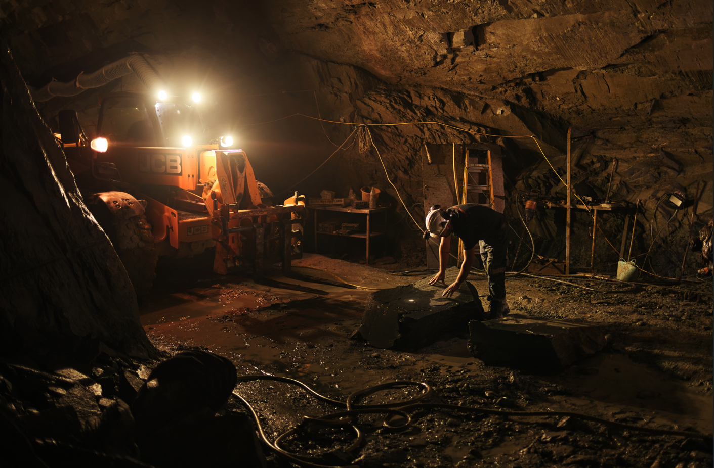 from the mine
