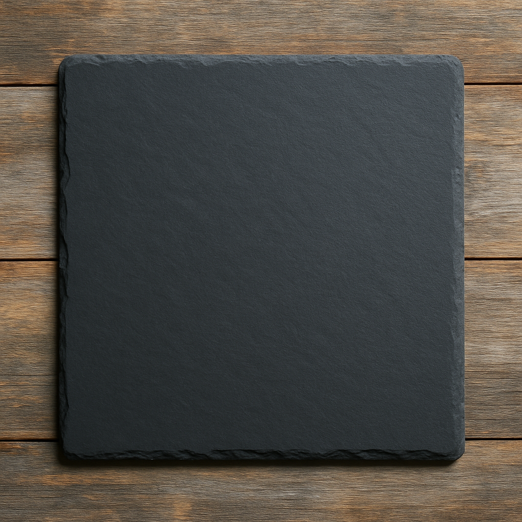 slate platter in square shape