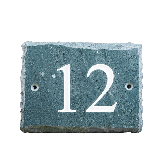 Slate House Number 3 Inch Harassed edges