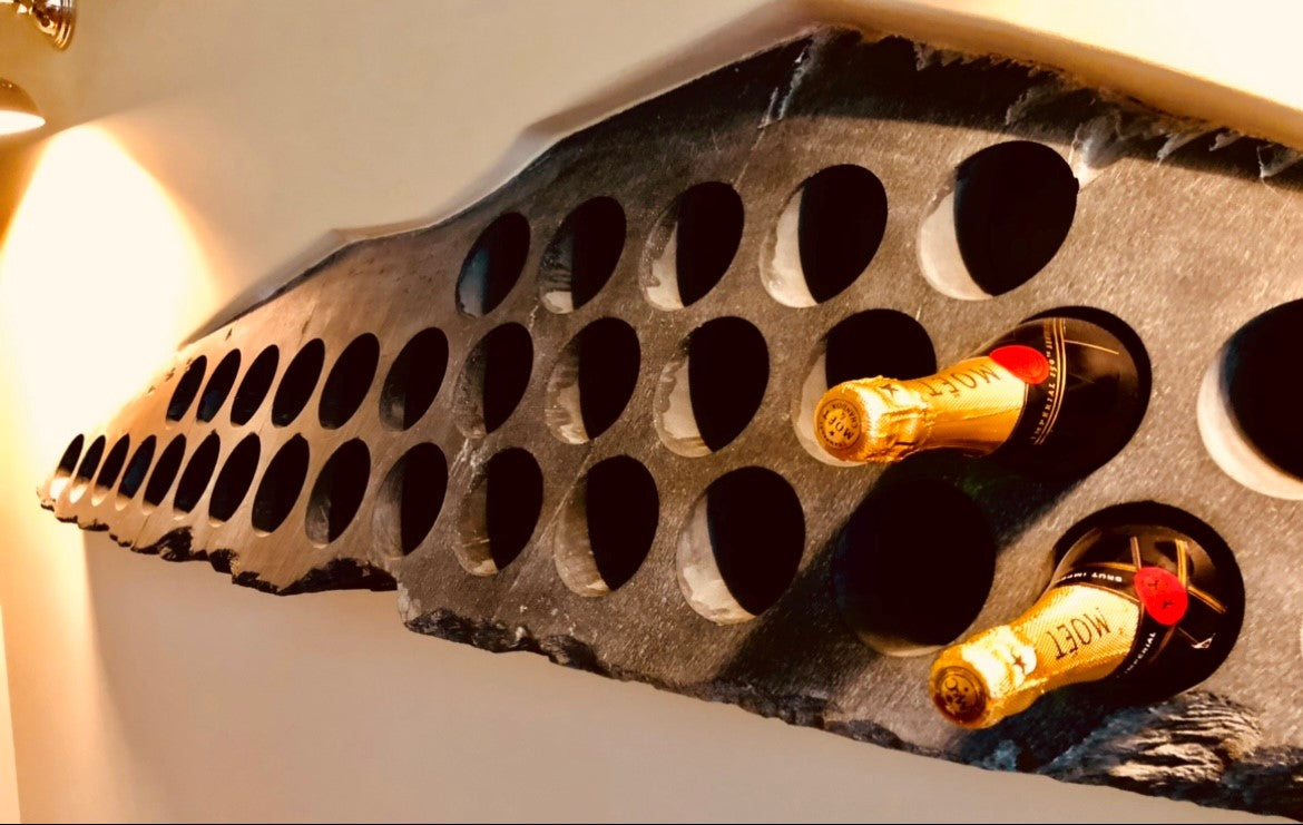 Rustic Slate Wine Racks - Multiple slate wine bottle holders
