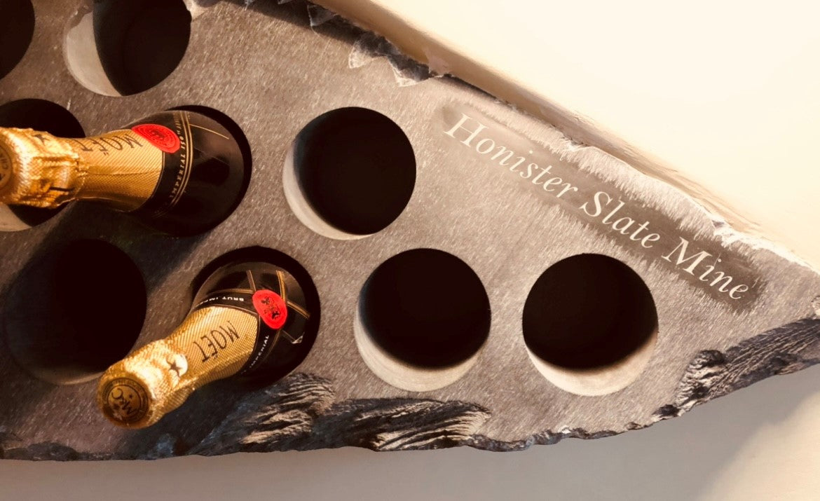 Green Slate Wine Racks - Multiple slate wine bottle holders