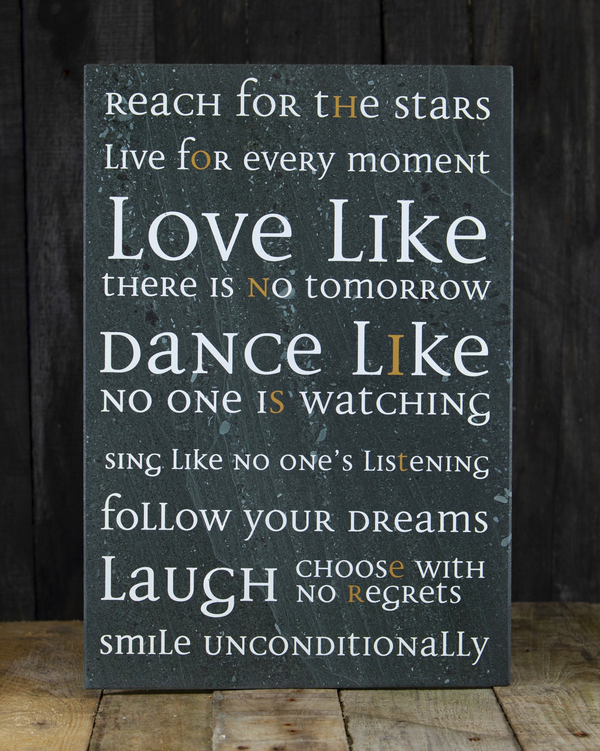 Slate Plaque Artworks with writings