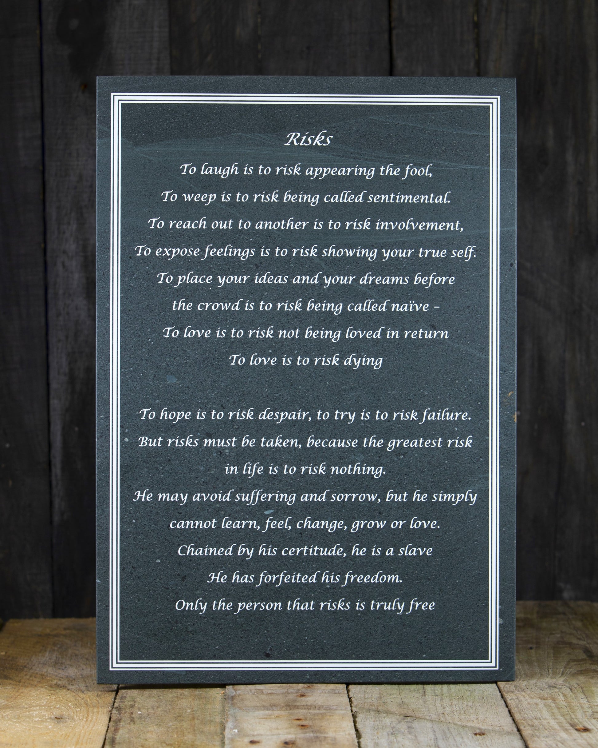 Personalized Slate Artworks with writings