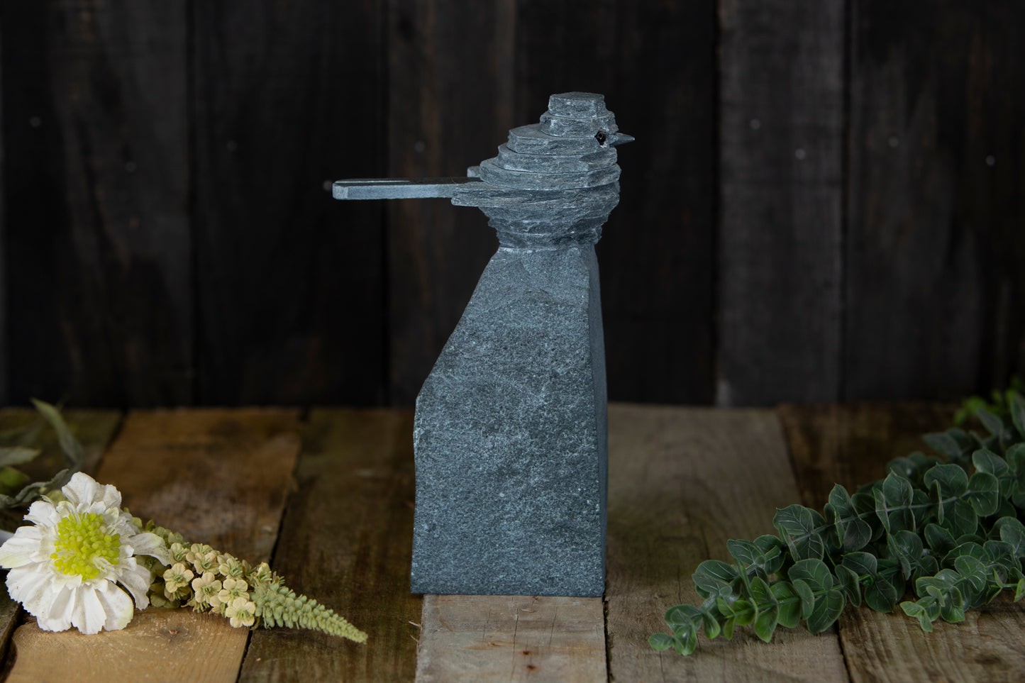 Robin on a Rock- slate ornament for sale