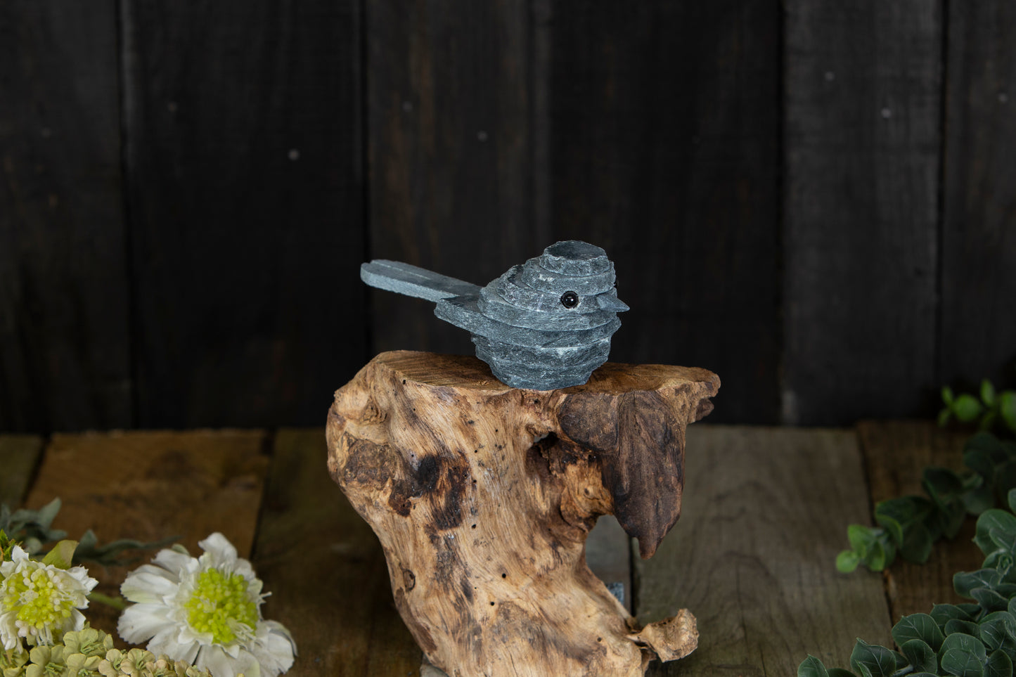 Slate Blue tit - slate garden ornament