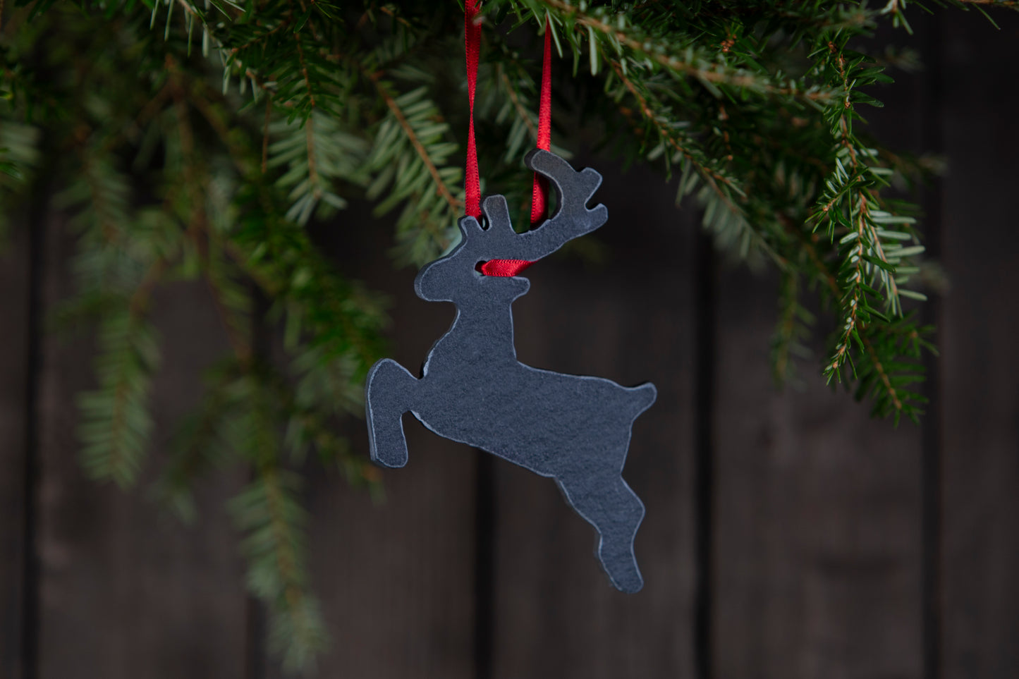 Green Slate Christmas Ornaments