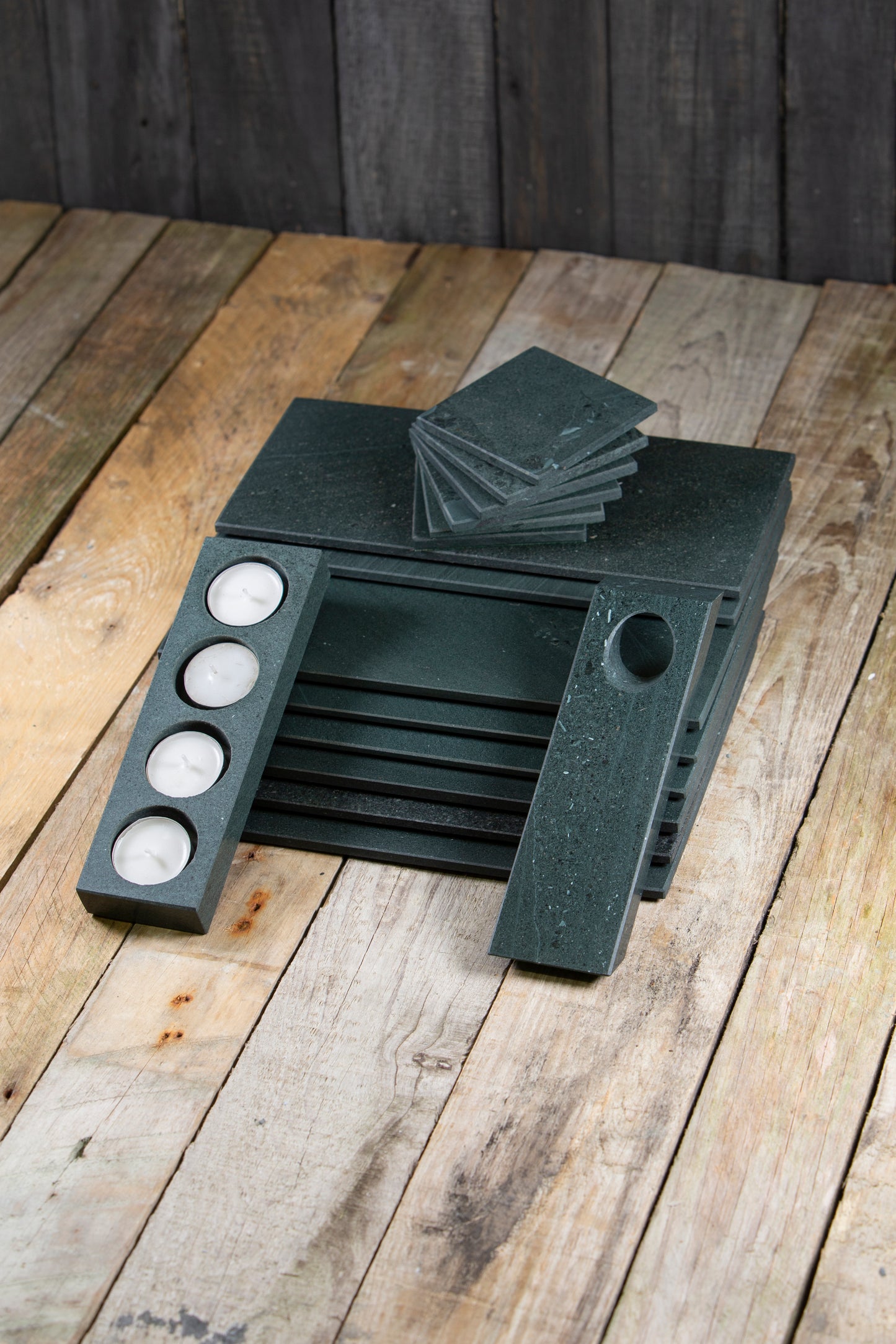 dining set of Honister slate