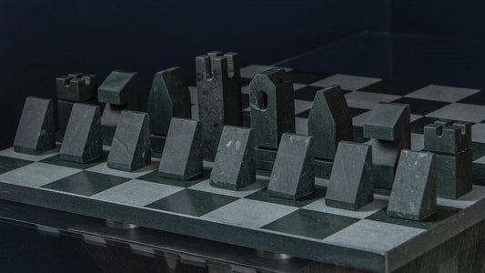 Green Slate Chess Set