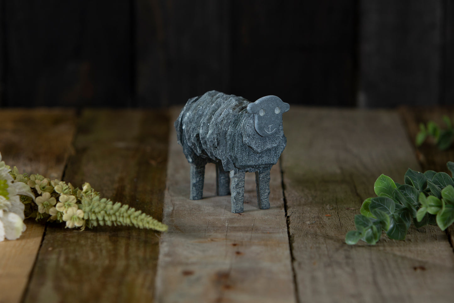 Slate Lamb Sculpture