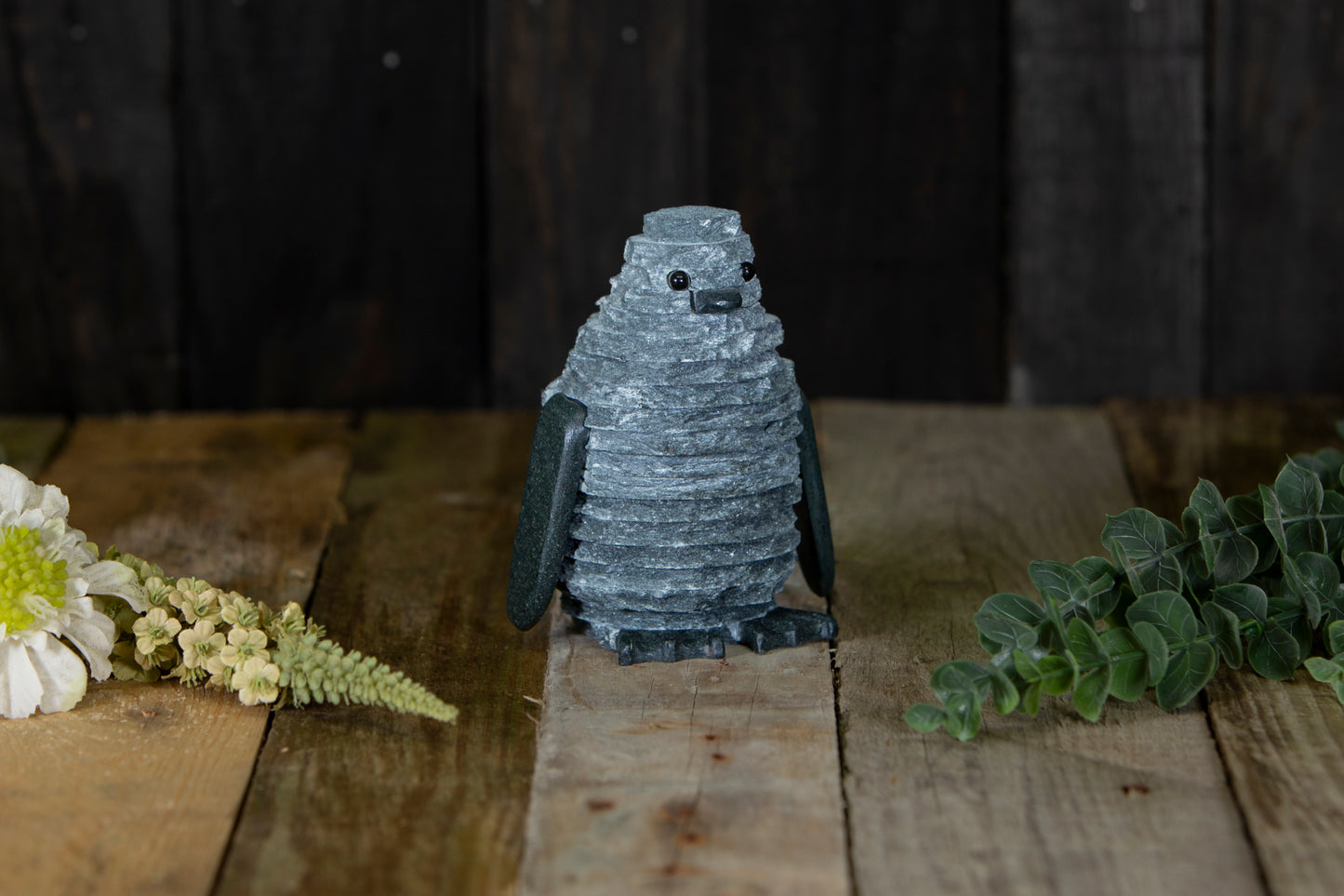 Slate Penguin sculpture