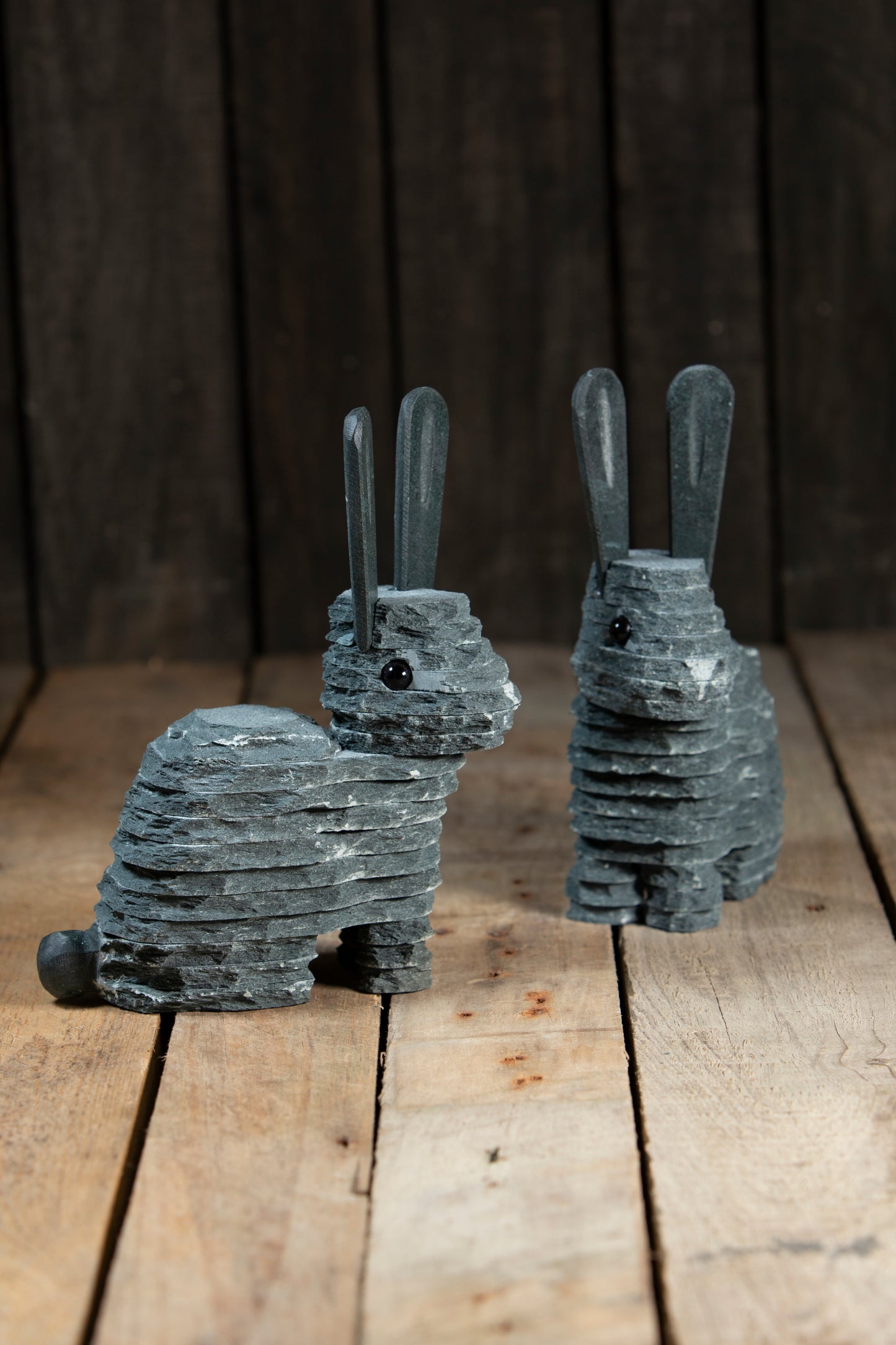 Slate Rabbit Sculpture
