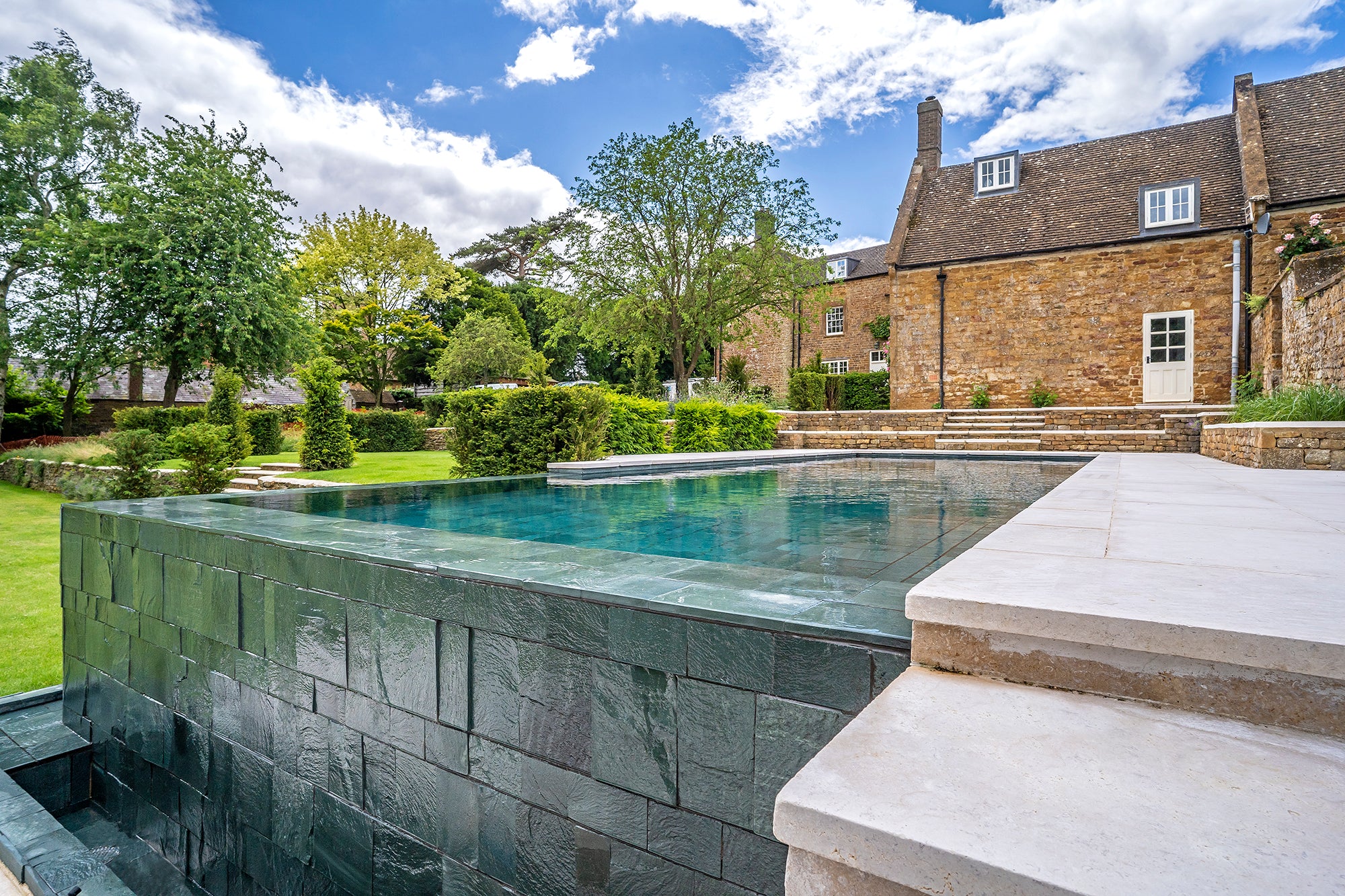 slate tiling for pools