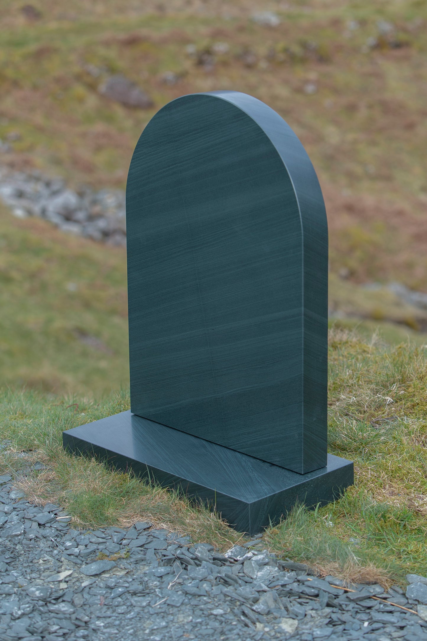 slate headstone with base
