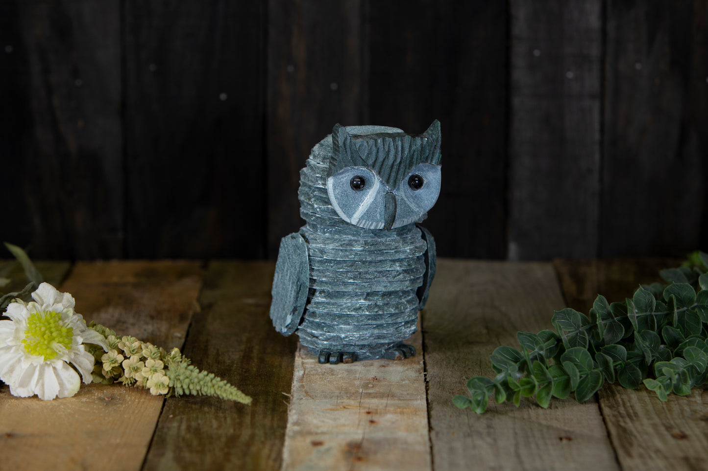 Small slate Owl sculpture