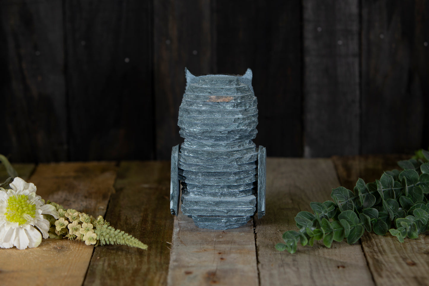 slate Owl sculpture Small in size