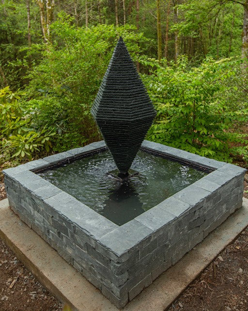 garden with sculptures