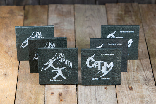 Honister slate activity coasters