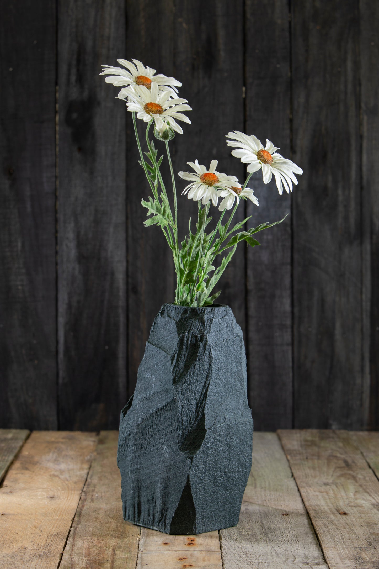 large slate flower vase