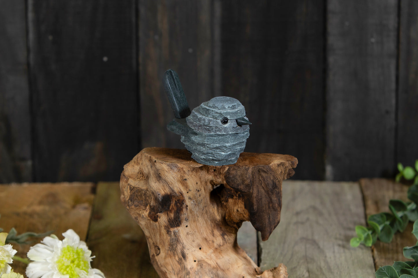 Slate Wren sculpture