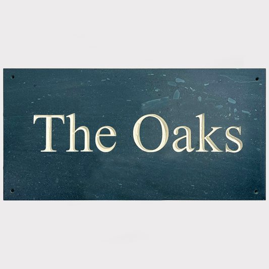 house signs on slate