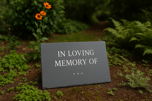 slate garden memorial plaque