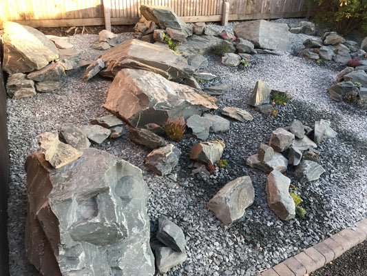 slate boulders for garden