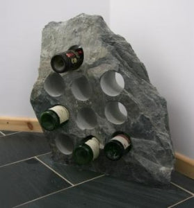 Rustic Slate Wine Racks - Ten slate wine bottle holders