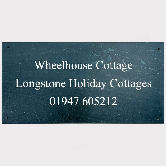 24x12" Three Line Slate House Name Sign