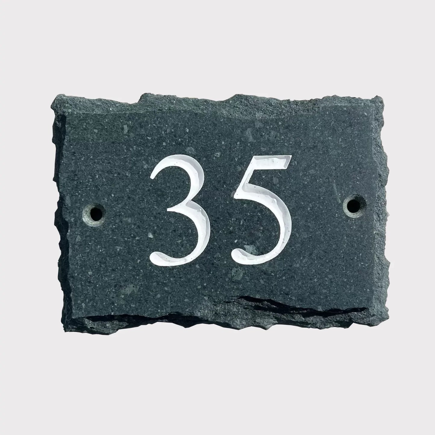 Slate House Number 2 Inch Harassed edges