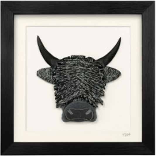 framed highland cow picture