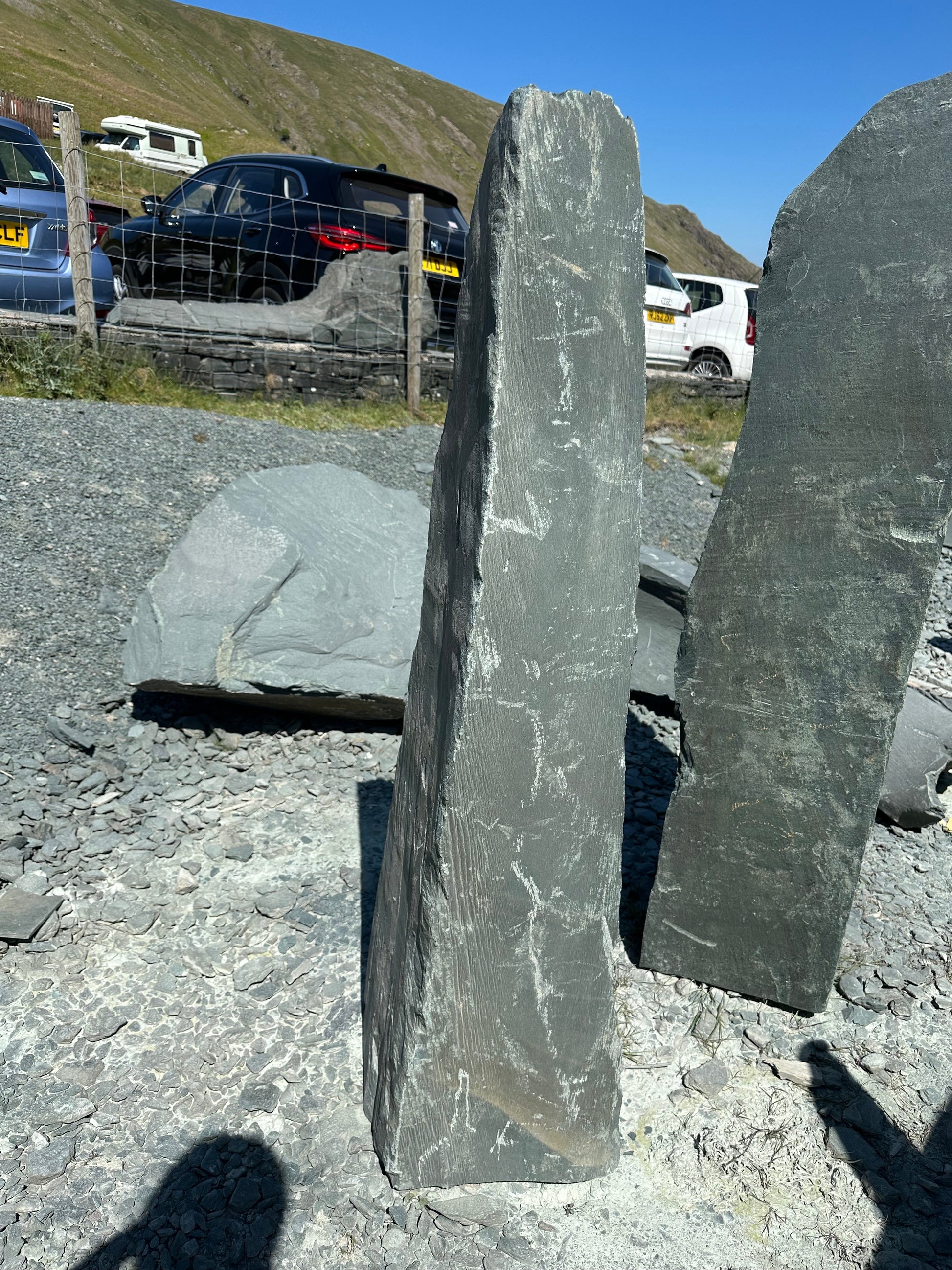 slate standing stone water feature