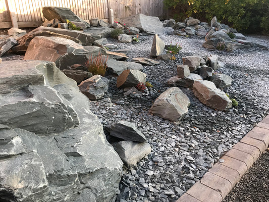 slate garden boulders