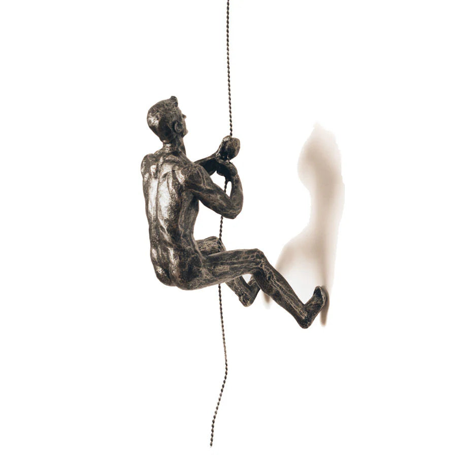 Silver Abseiling Man