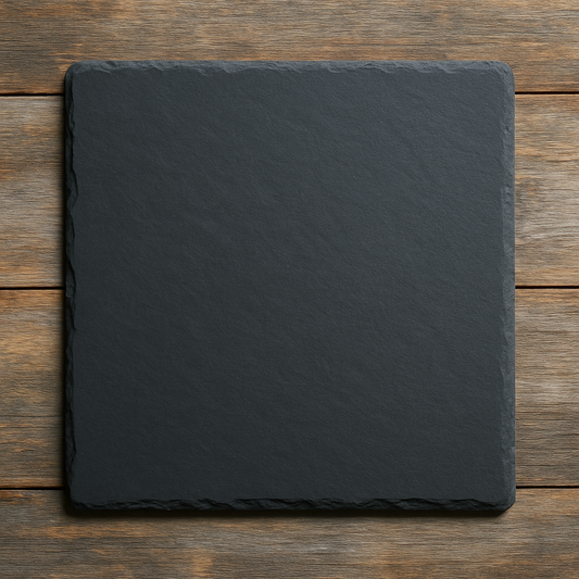 slate platter in square shape