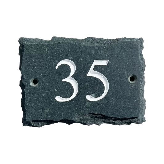 Slate House Number 2 Inch Harassed edges