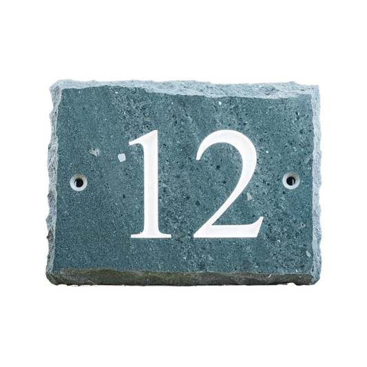 Slate House Number 3 Inch Harassed edges