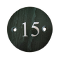 Slate House Number Round