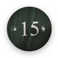 Slate House Number Round