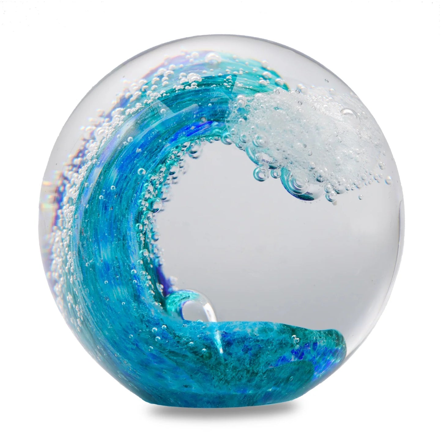 Glass Wave Paperweight