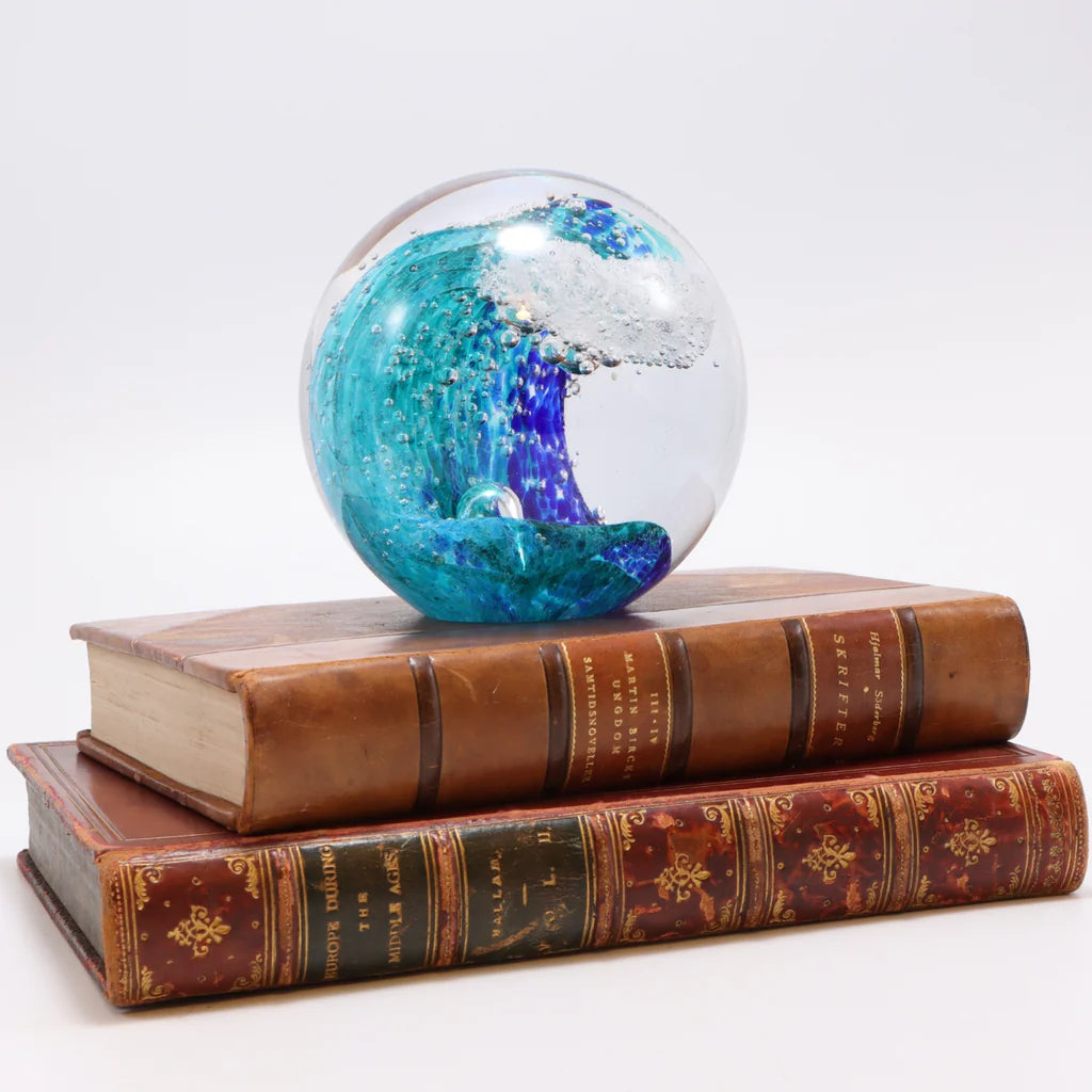 Glass Wave Paperweight