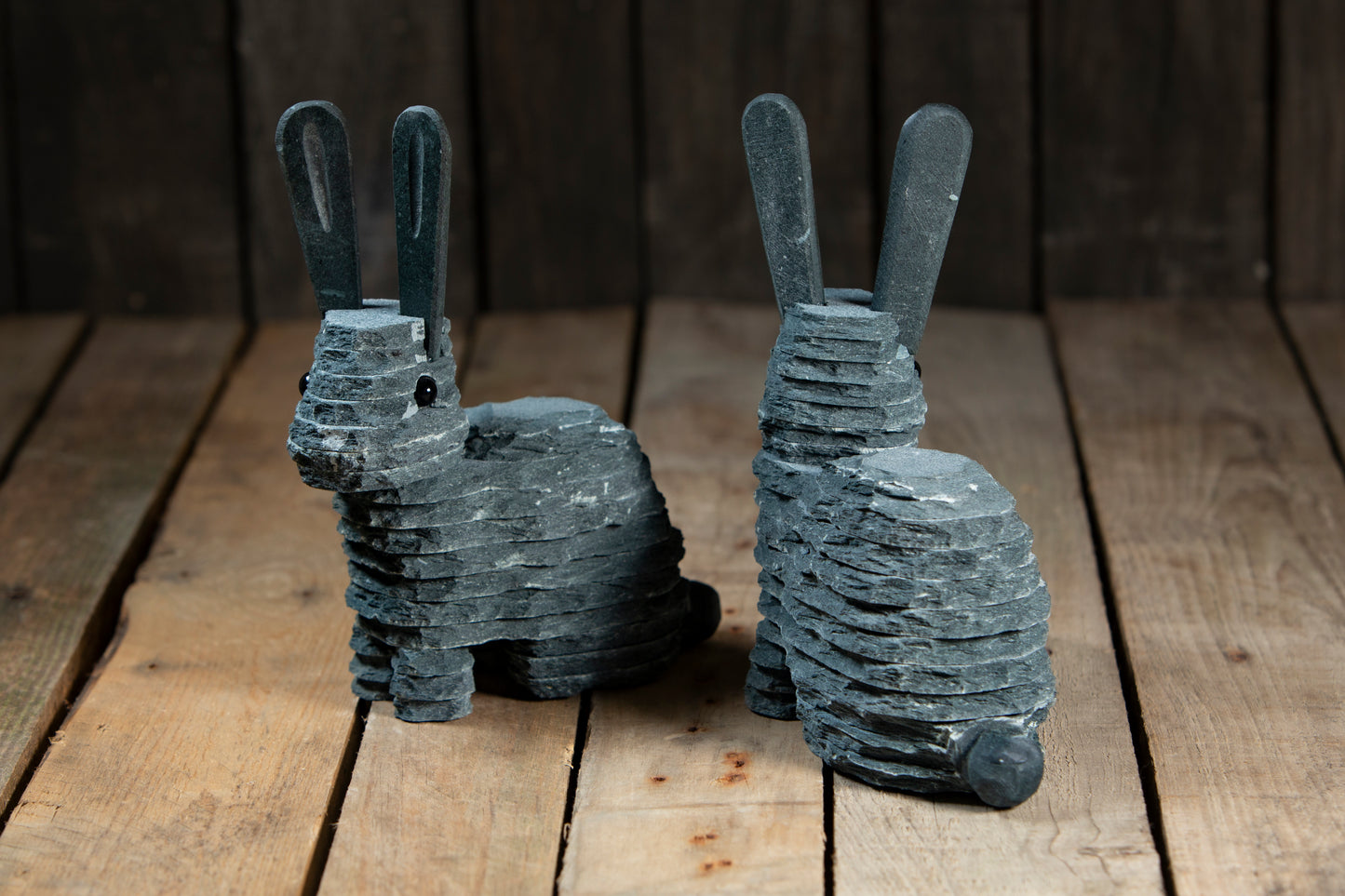 Slate Rabbit Sculpture