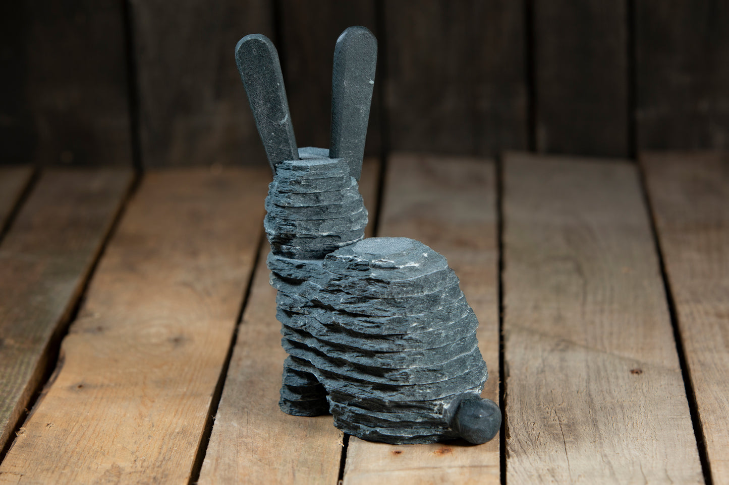 Slate Rabbit Sculpture