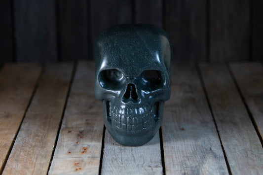 Slate Human Skull - Slate Sculptures