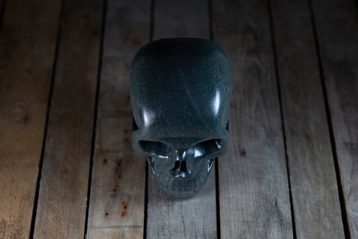 Slate Human Skull - Slate Sculptures