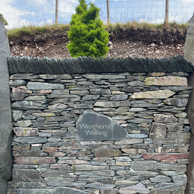 slate garden walling