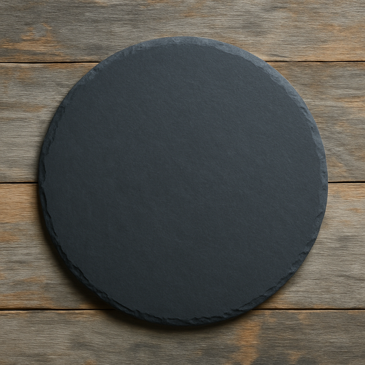 slate placemat in round shape