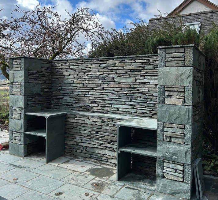 exterior slate wall